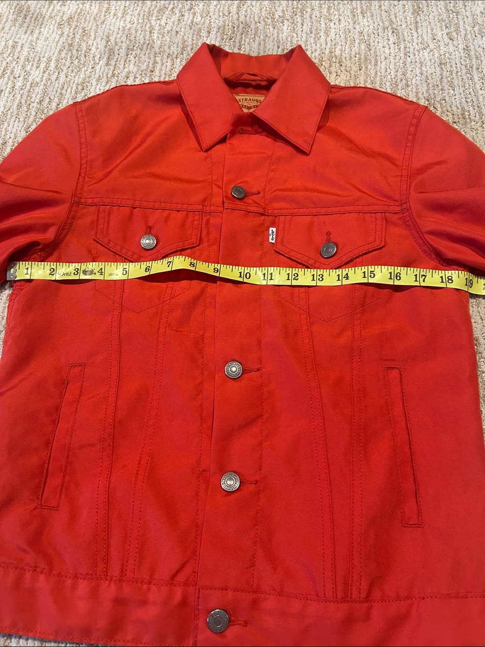 Levi's Red Button-Up polyester Jacket - Picture 4 of 8
